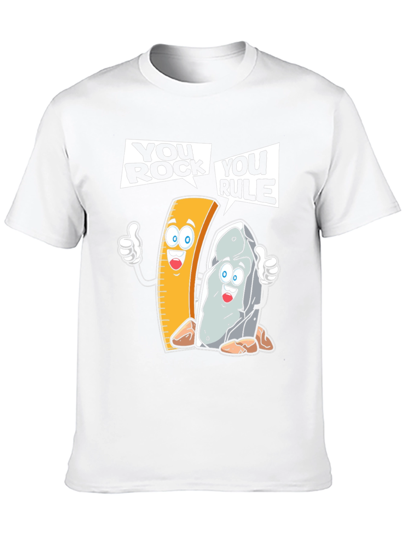 You Rock You Rule T-Shirt Funny Cartoon Pun Shirt