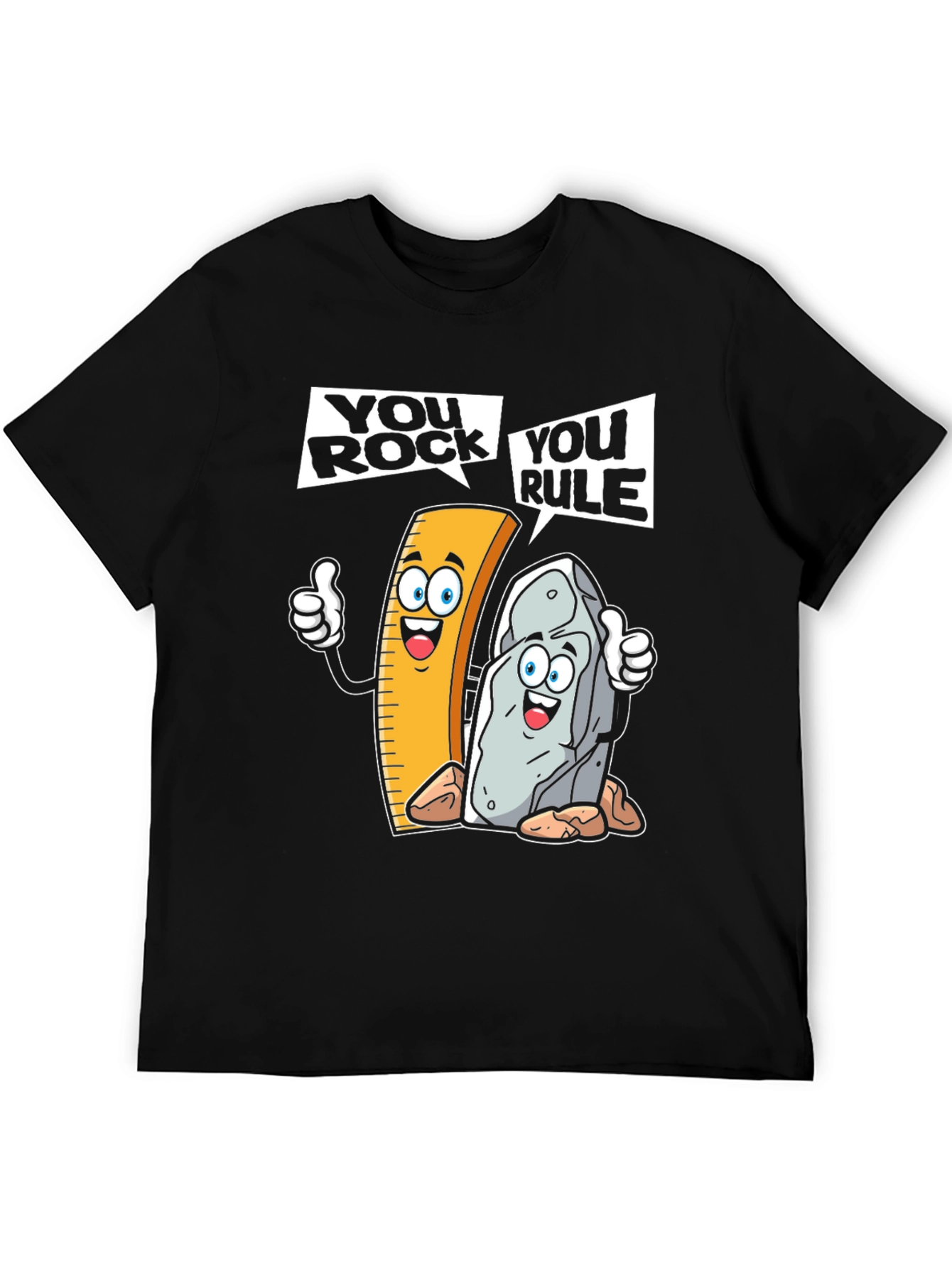 You Rock You Rule T-Shirt Funny Cartoon Pun Shirt