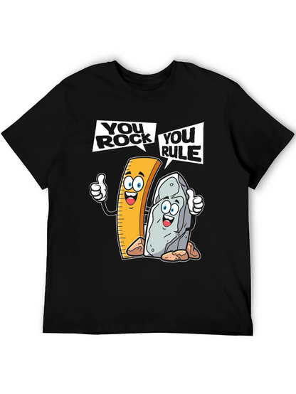 You Rock You Rule T-Shirt Funny Cartoon Pun Shirt