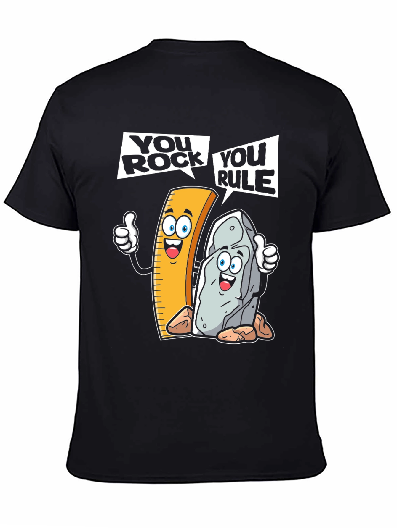 You Rock You Rule T-Shirt Funny Cartoon Pun Shirt