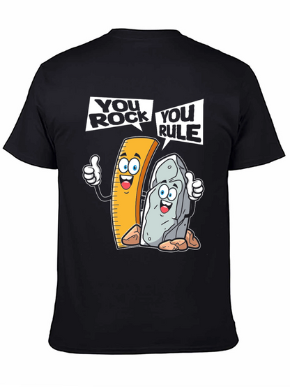 You Rock You Rule T-Shirt Funny Cartoon Pun Shirt