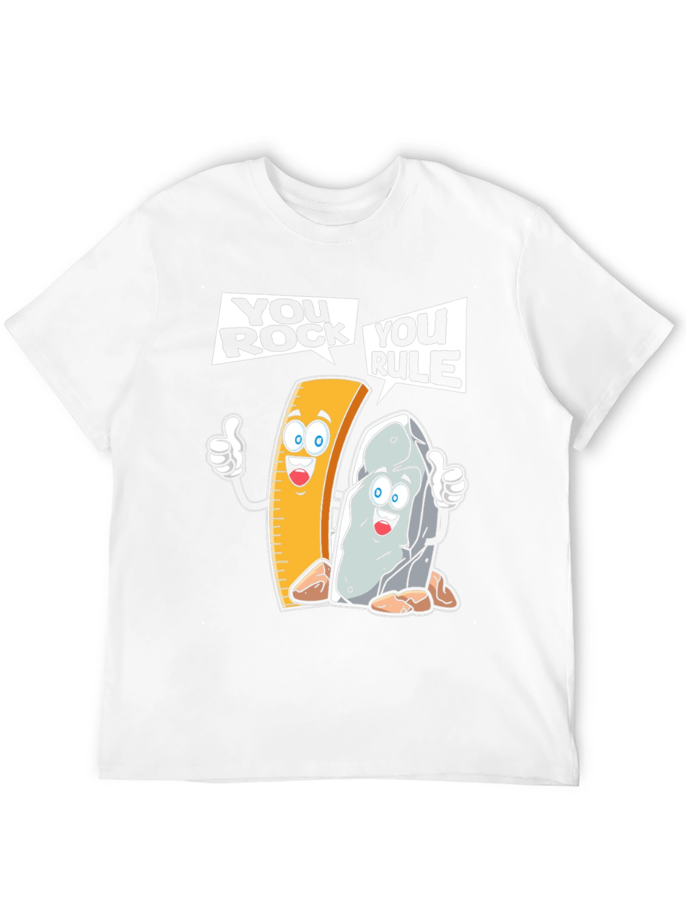 You Rock You Rule T-Shirt Funny Cartoon Pun Shirt