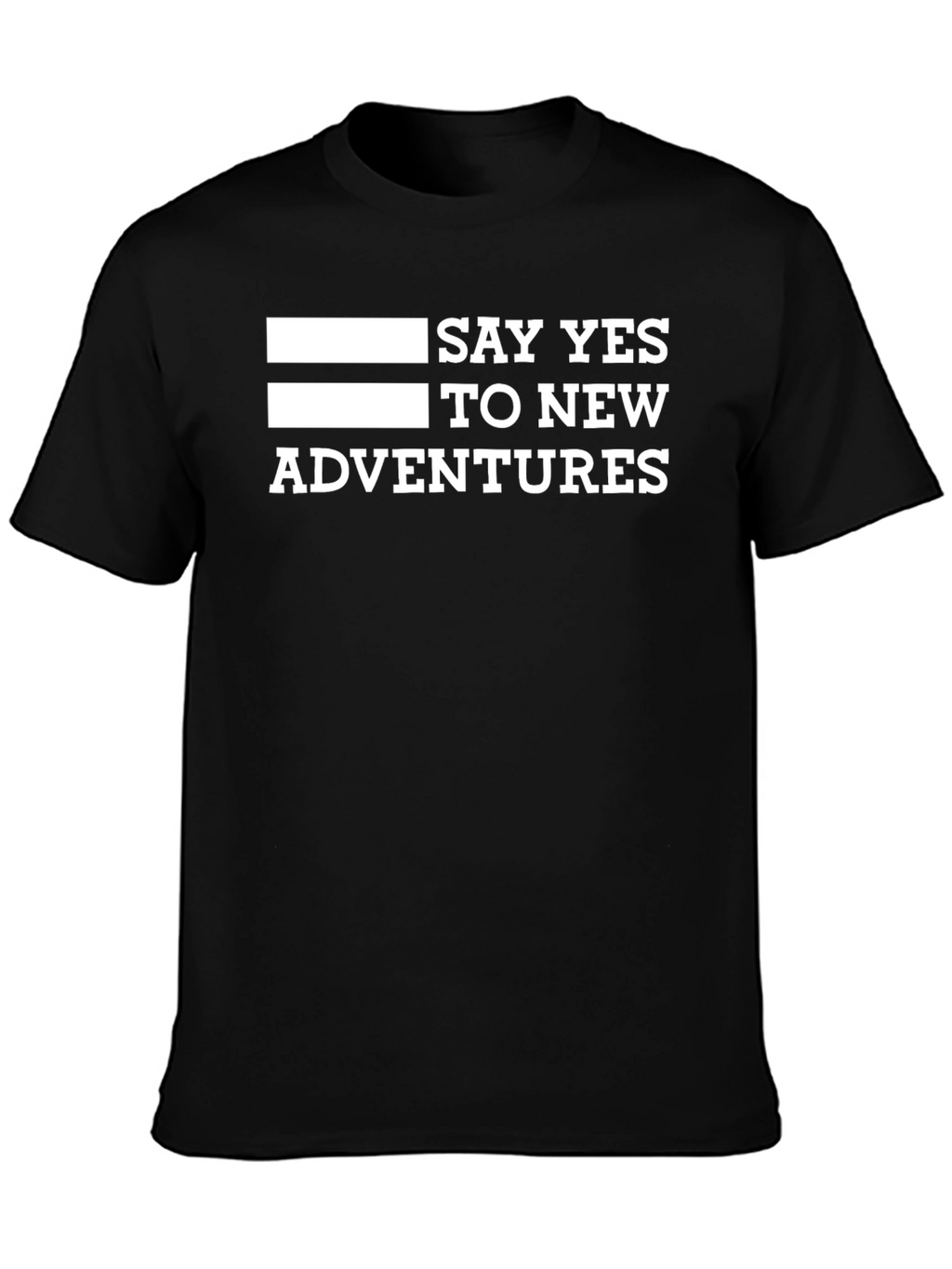 Say Yes to New Adventures Black Graphic Tee