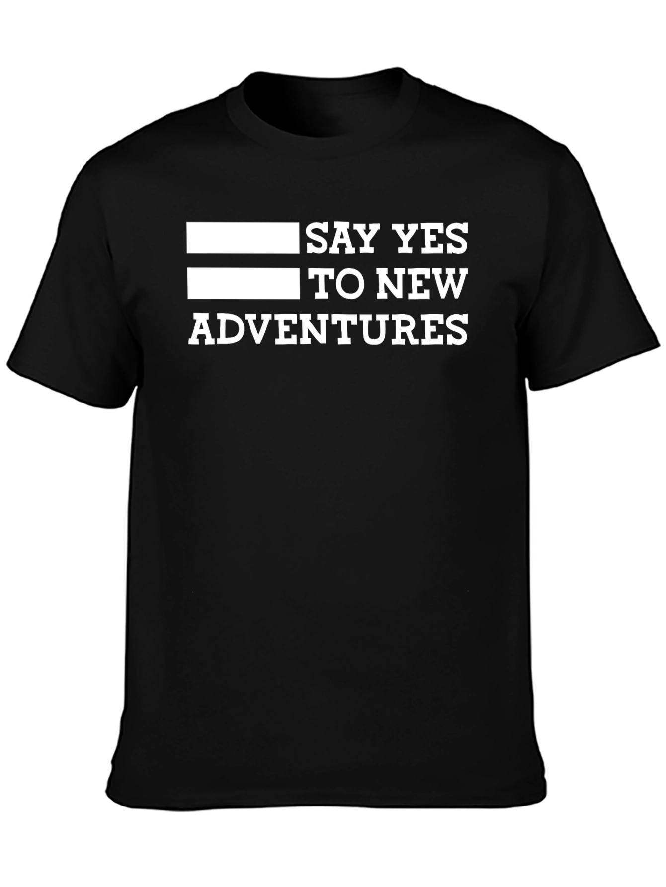 Say Yes to New Adventures Black Graphic Tee