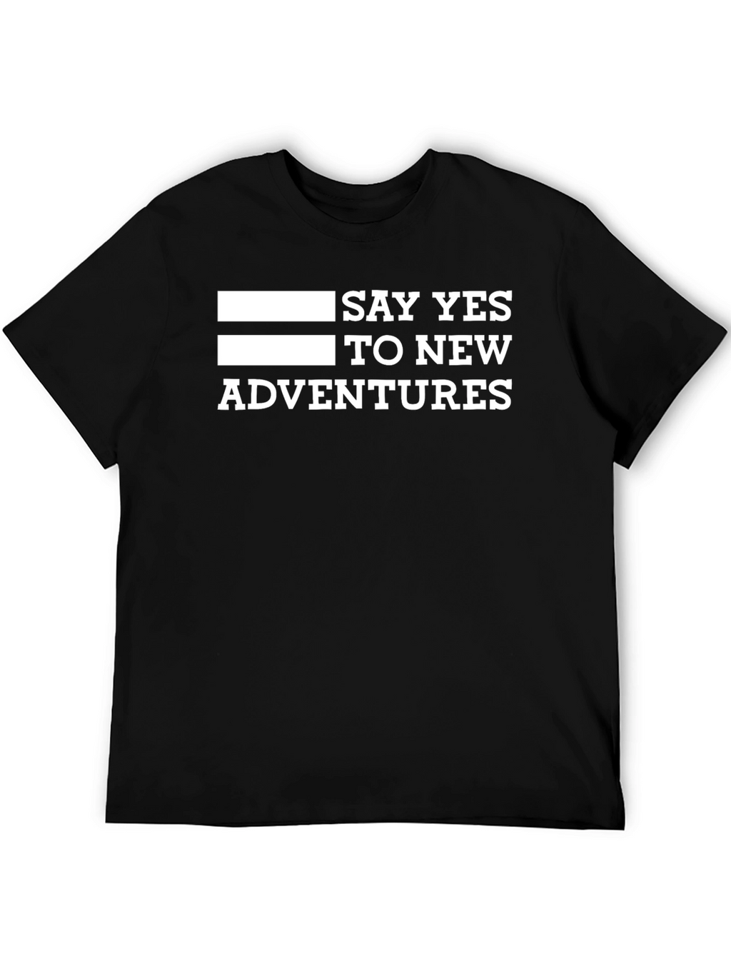 Say Yes to New Adventures Black Graphic Tee
