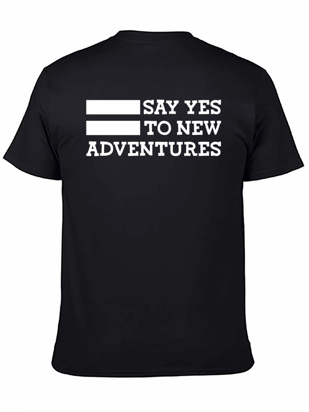 Say Yes to New Adventures Black Graphic Tee