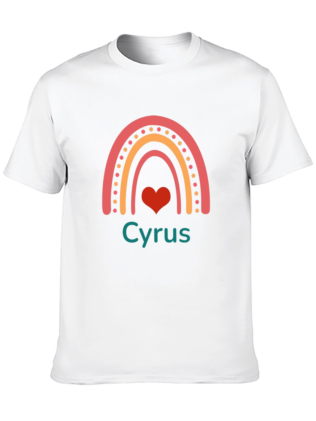 Cyrus Rainbow Heart Tee - Soft Black T-Shirt