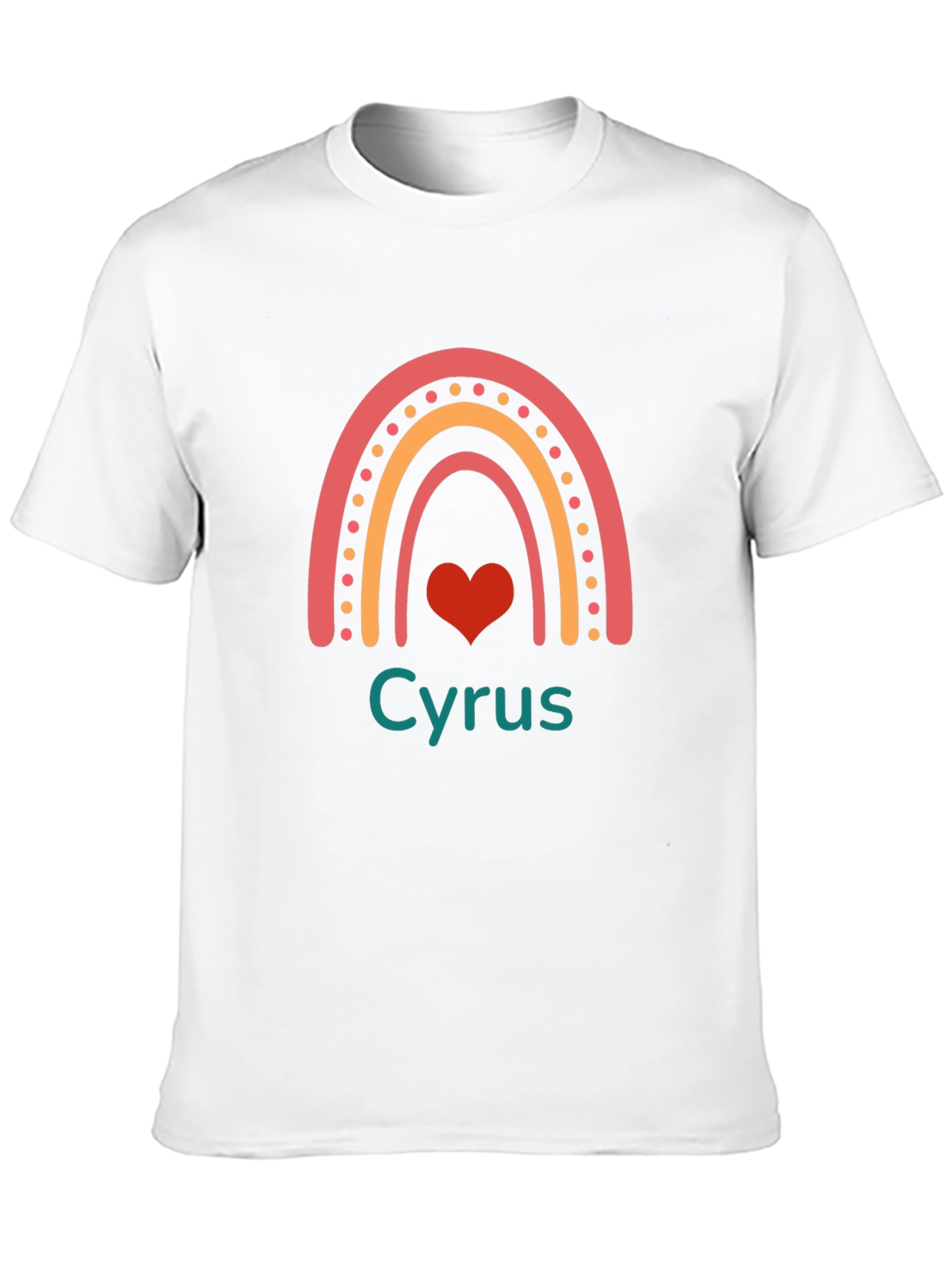 Cyrus Rainbow Heart Tee - Soft Black T-Shirt