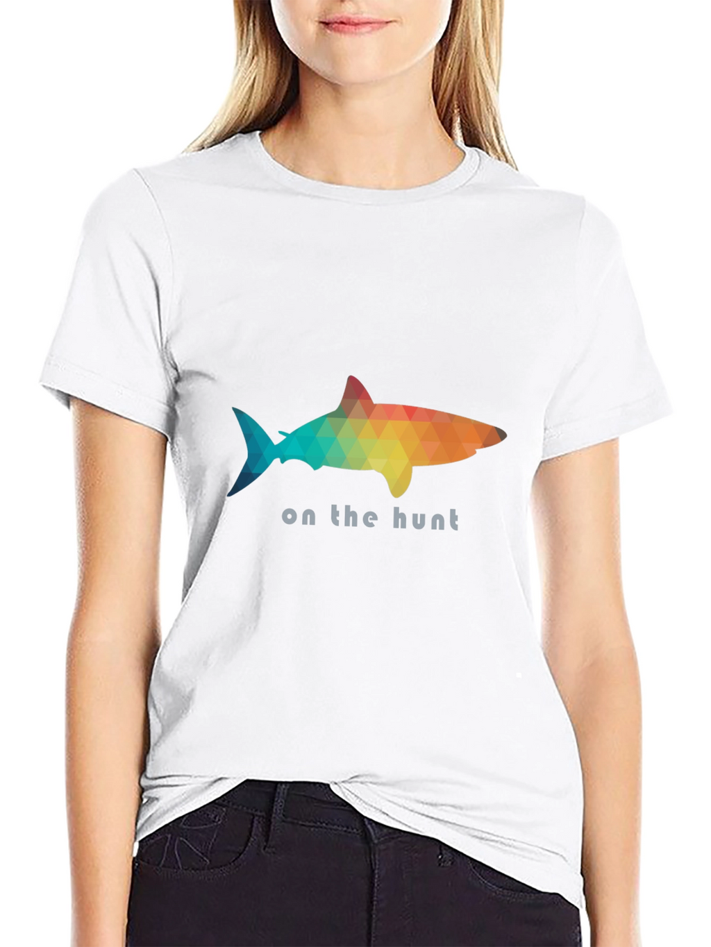 On the Hunt Shark T-Shirt - Poly Art Design