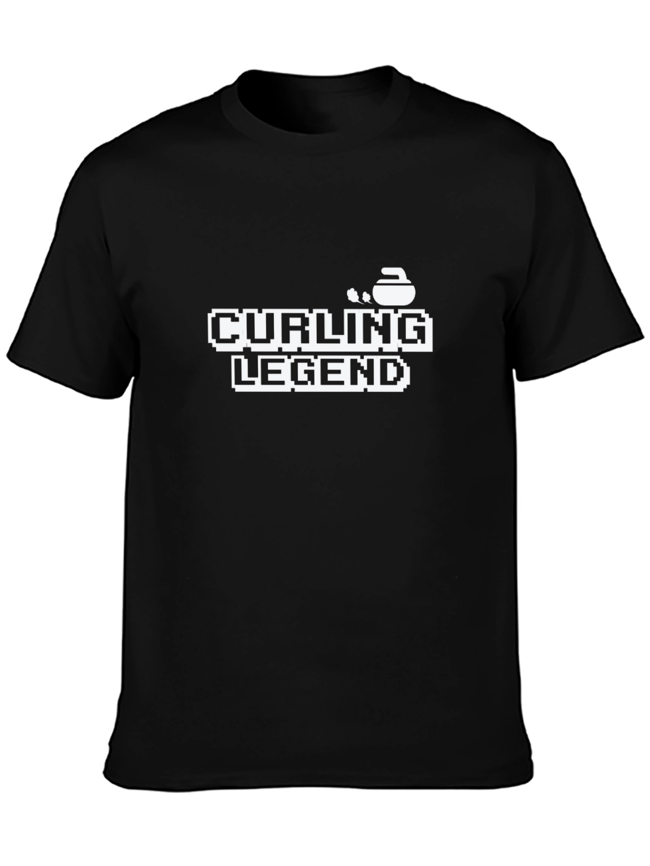 Curling Legend Graphic Tee - Black