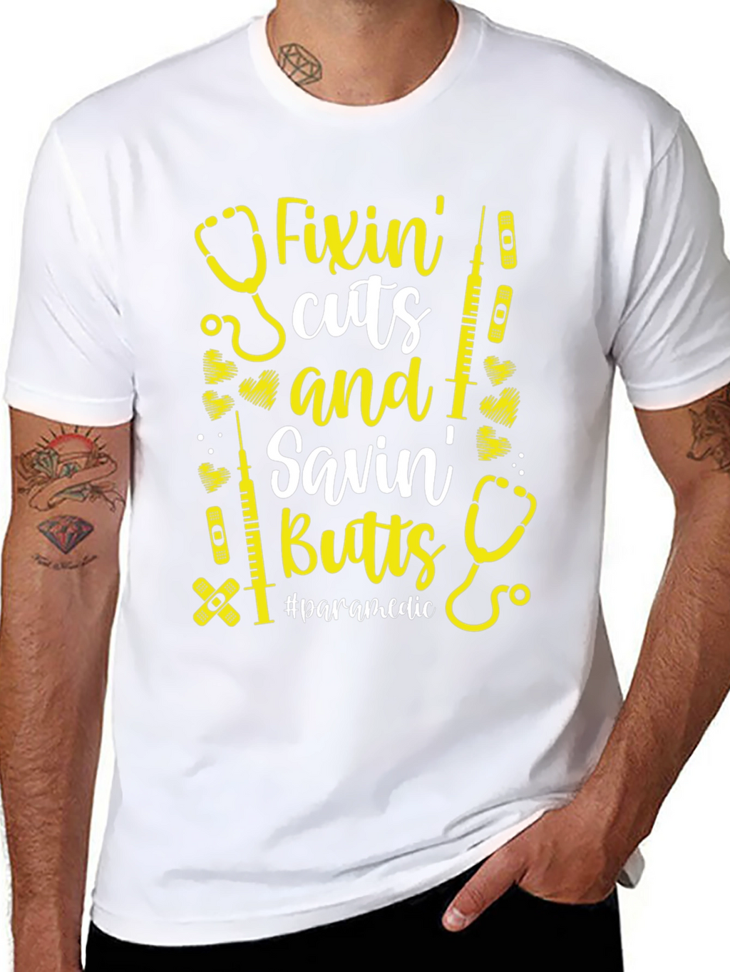 Fixin Cuts & Savin Butts Paramedic T-Shirt