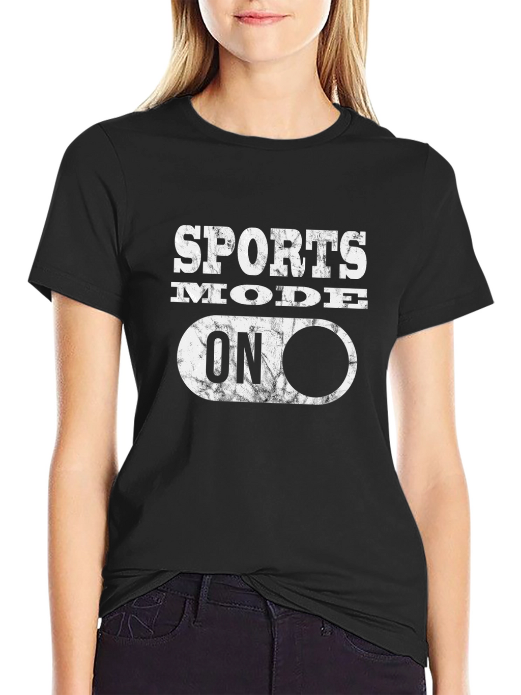 Sports Mode ON Graphic Tee - Black
