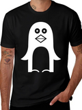Penguin Graphic Tee - Black Cotton Blend T-Shirt