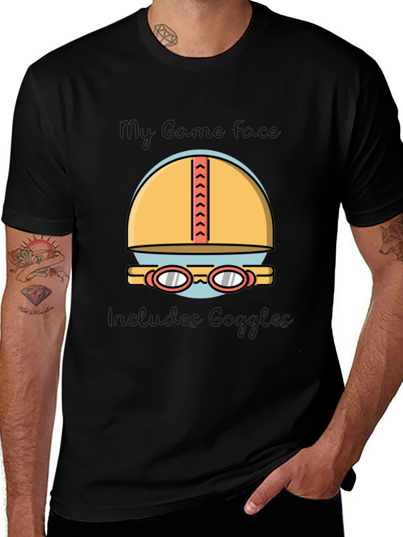 Swimmers Dream T-Shirt: Cap & Goggles Graphic Tee