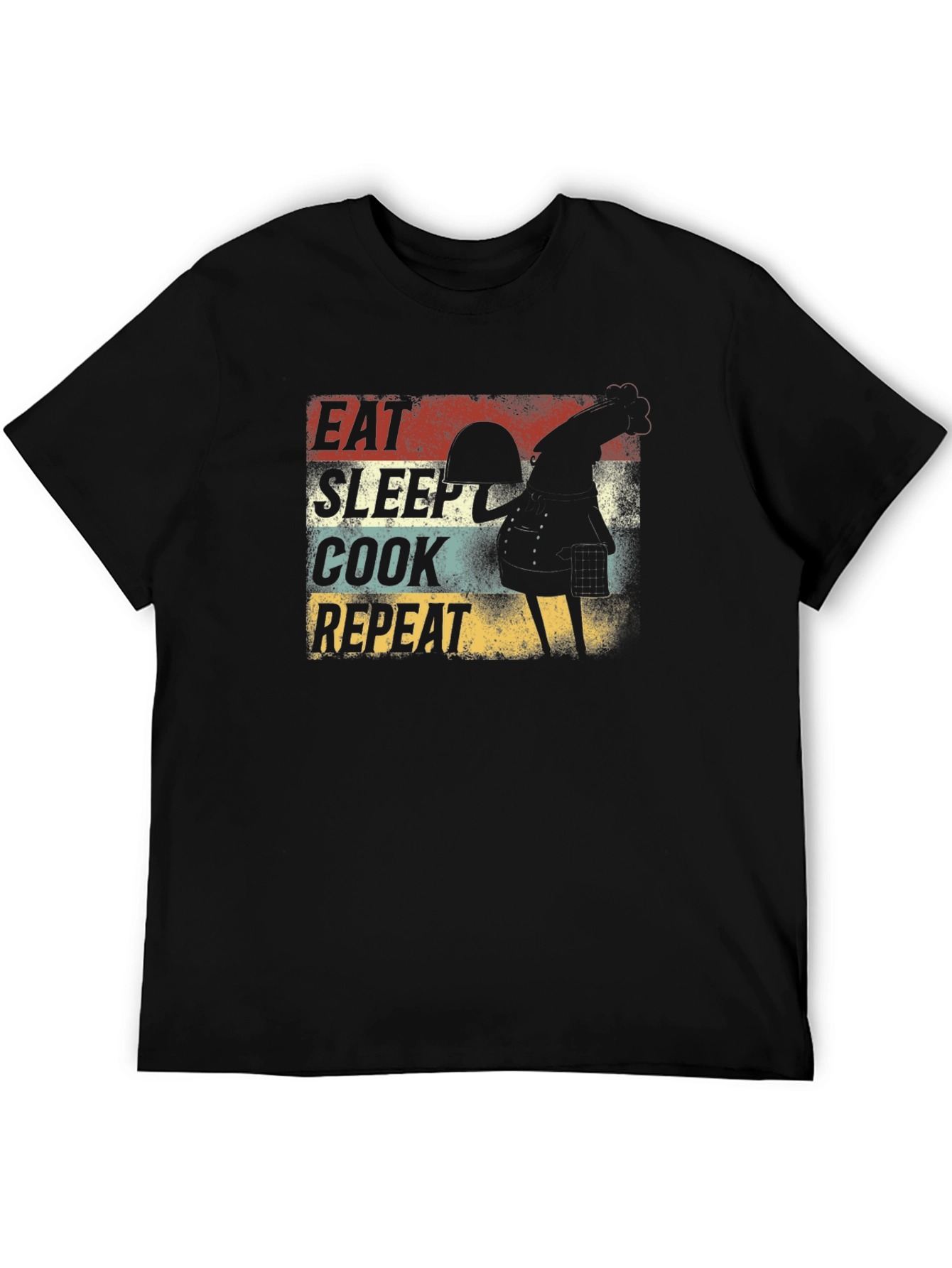 Eat Sleep Cook Repeat Rooster Graphic Tee