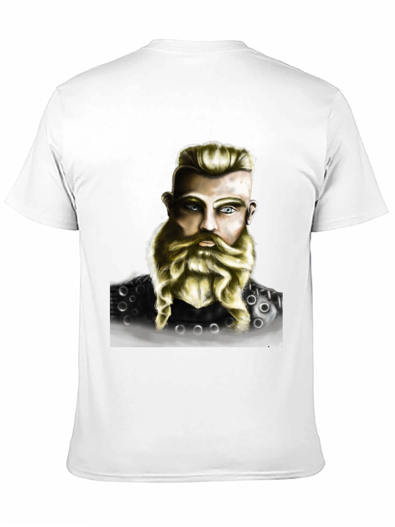 Viking Warrior Portrait Graphic T-Shirt - Black