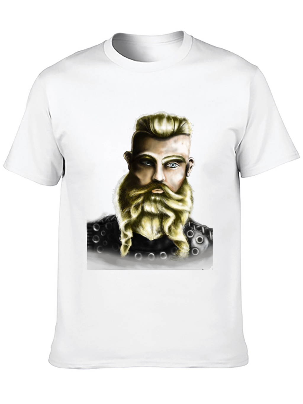 Viking Warrior Portrait Graphic T-Shirt - Black