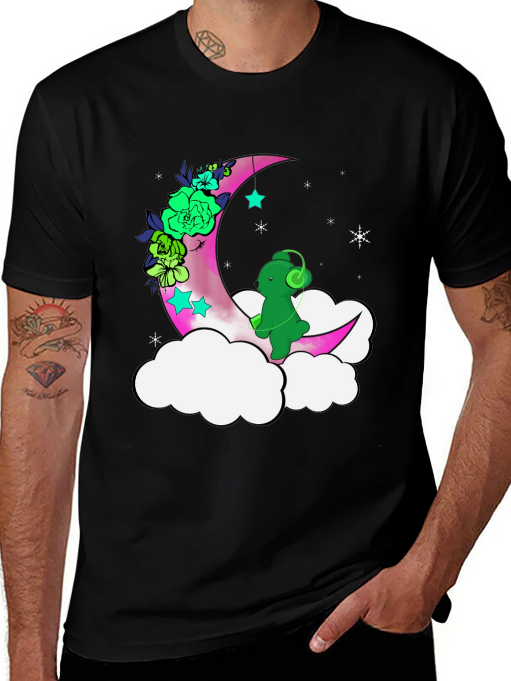 Moon & Bear T-Shirt - Relaxed Fit Graphic Tee