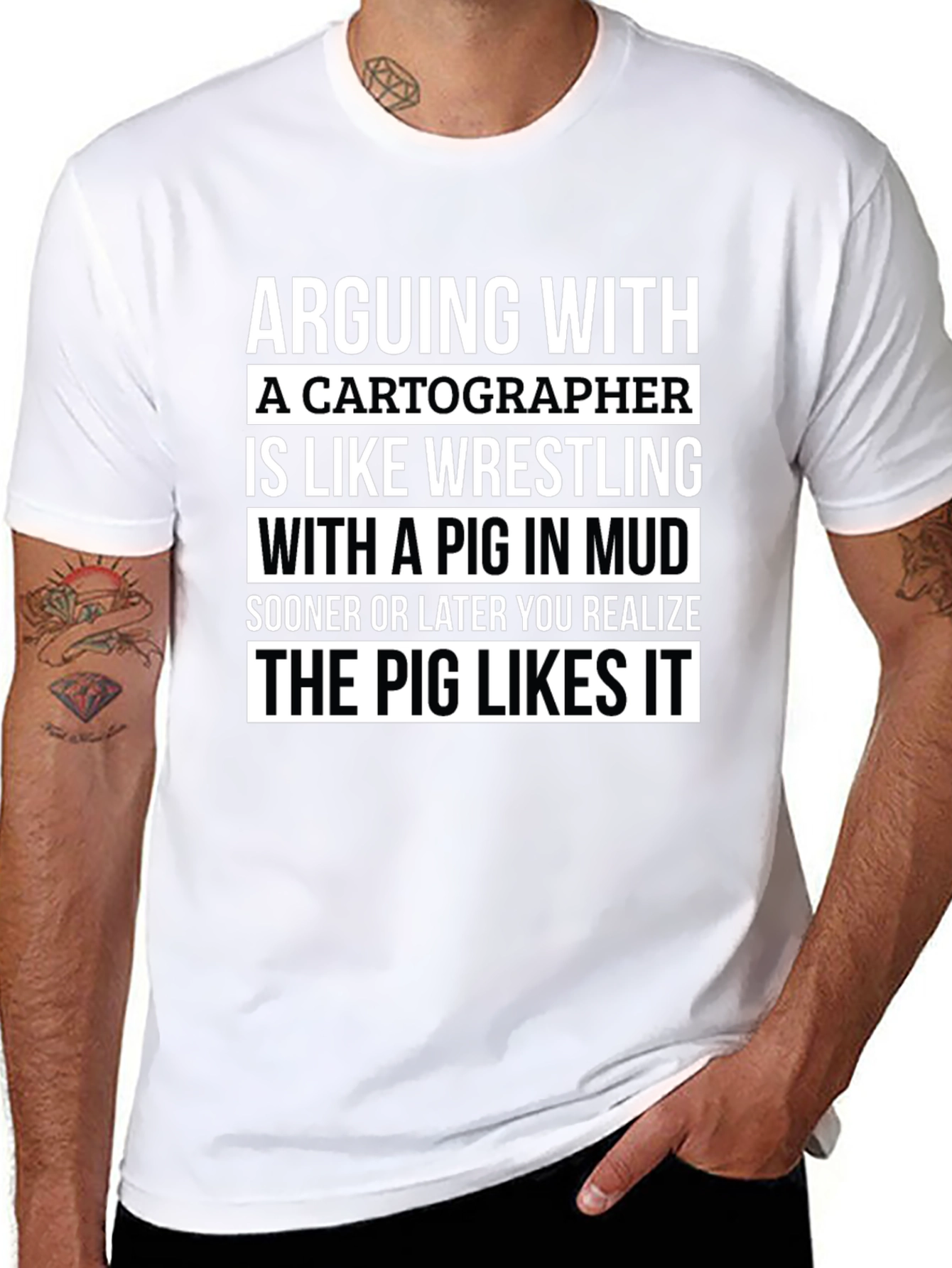 Arguing With a Cartographer Funny T-Shirt