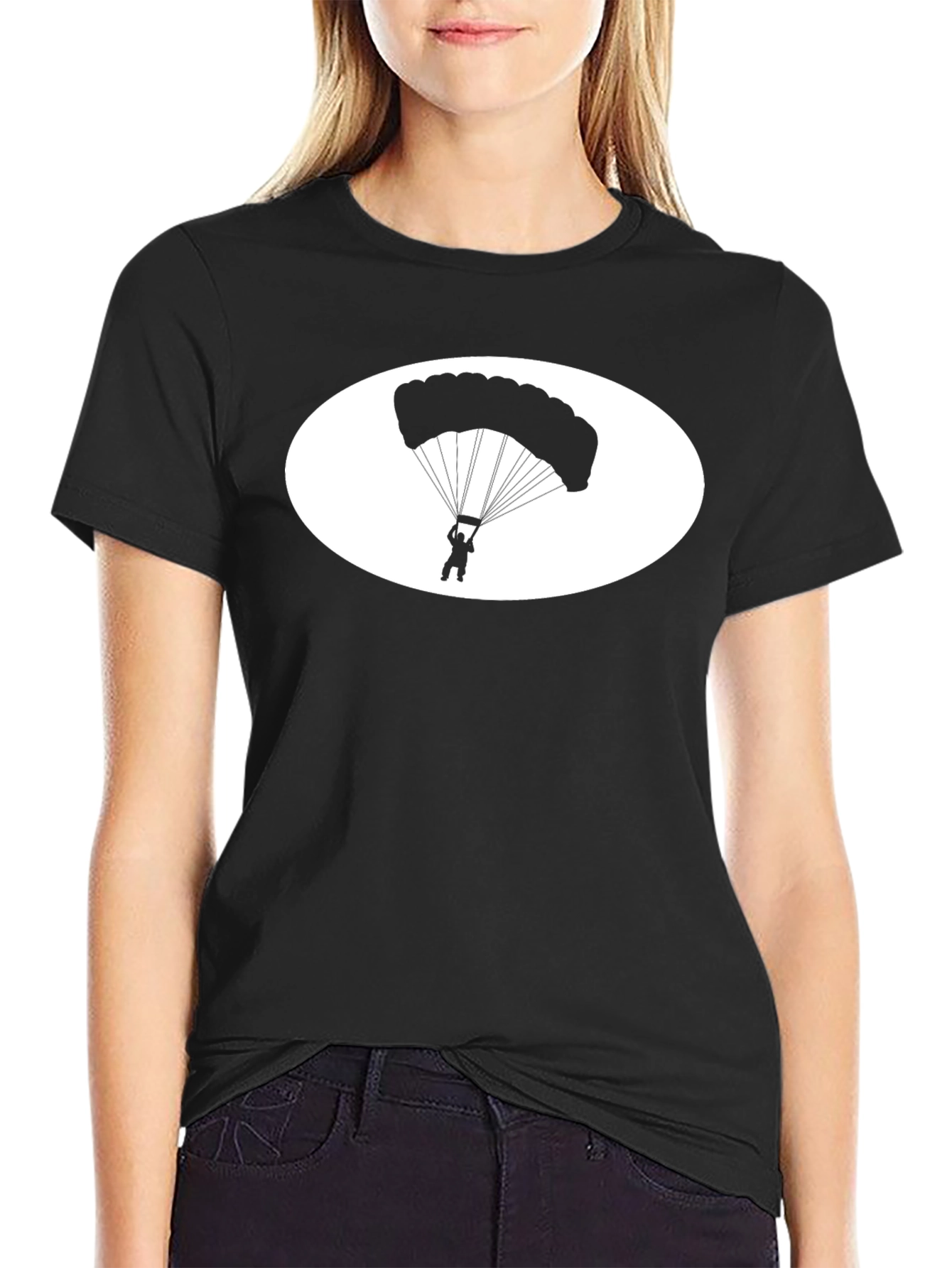 Skydiving Parachute Graphic T-Shirt