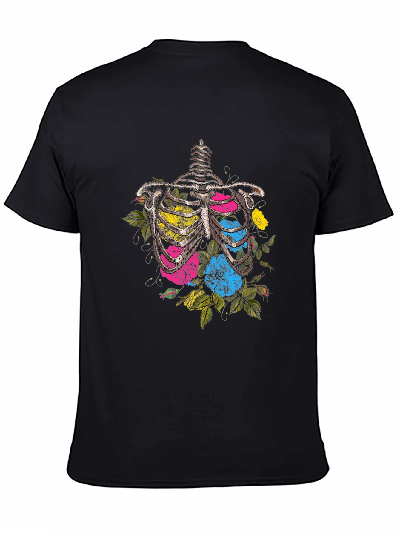Floral Ribcage Graphic T-Shirt - Unique Anatomy Tee