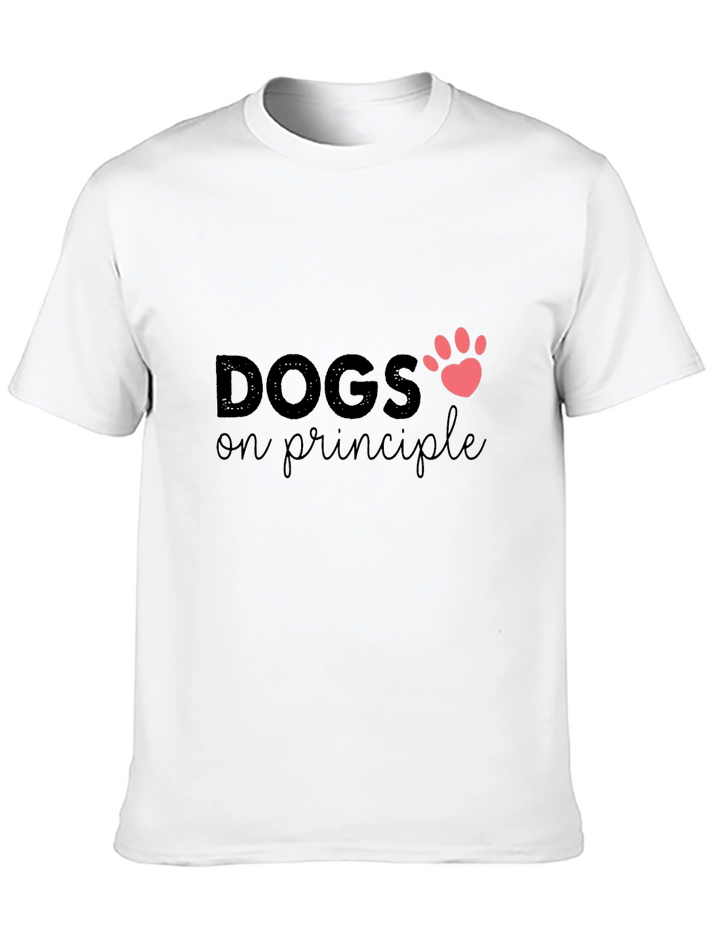 Dogs on Principle T-Shirt - Paw Print Design