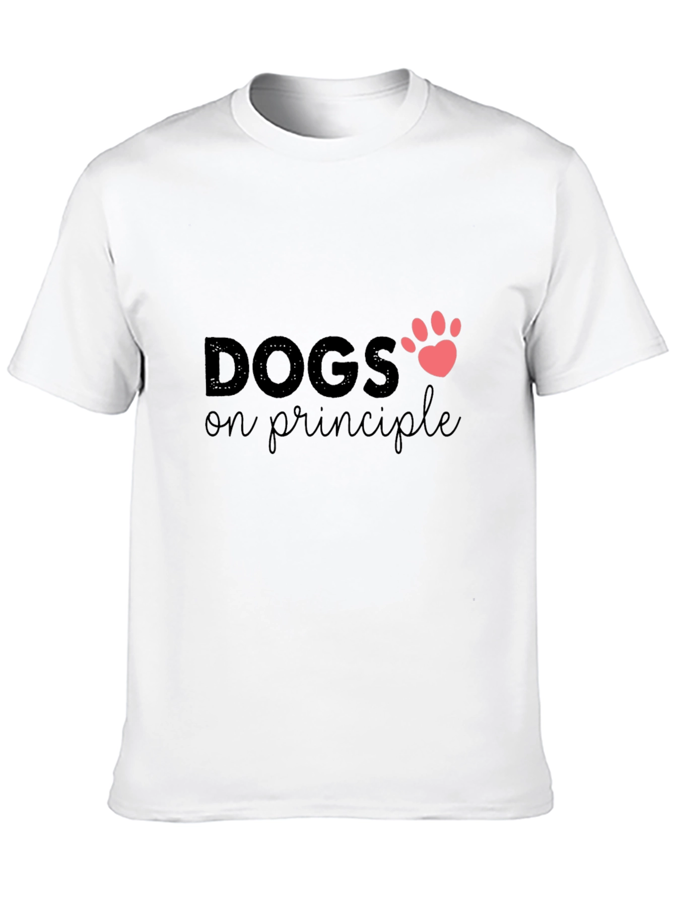 Dogs on Principle T-Shirt - Paw Print Design