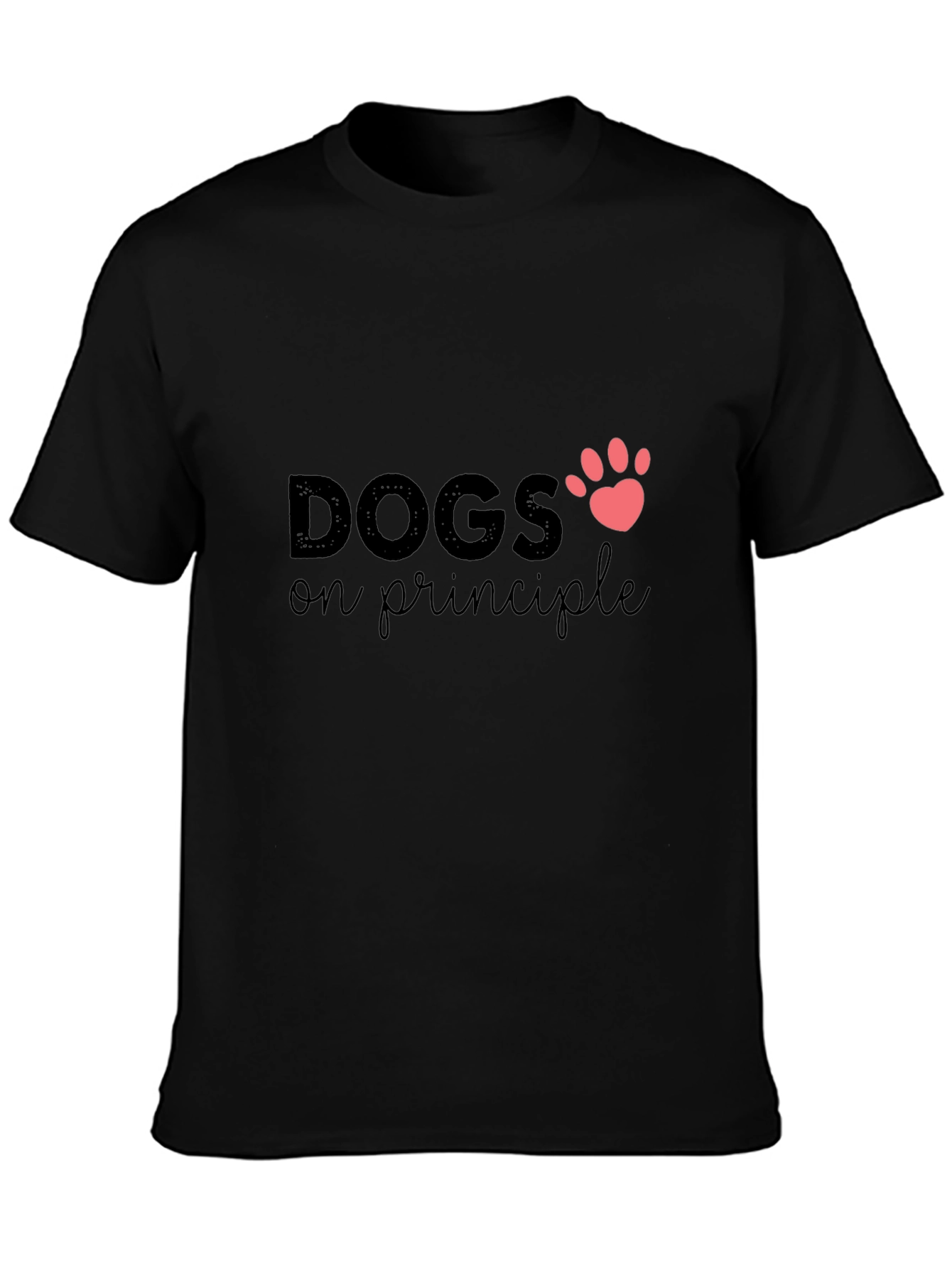 Dogs on Principle T-Shirt - Paw Print Design