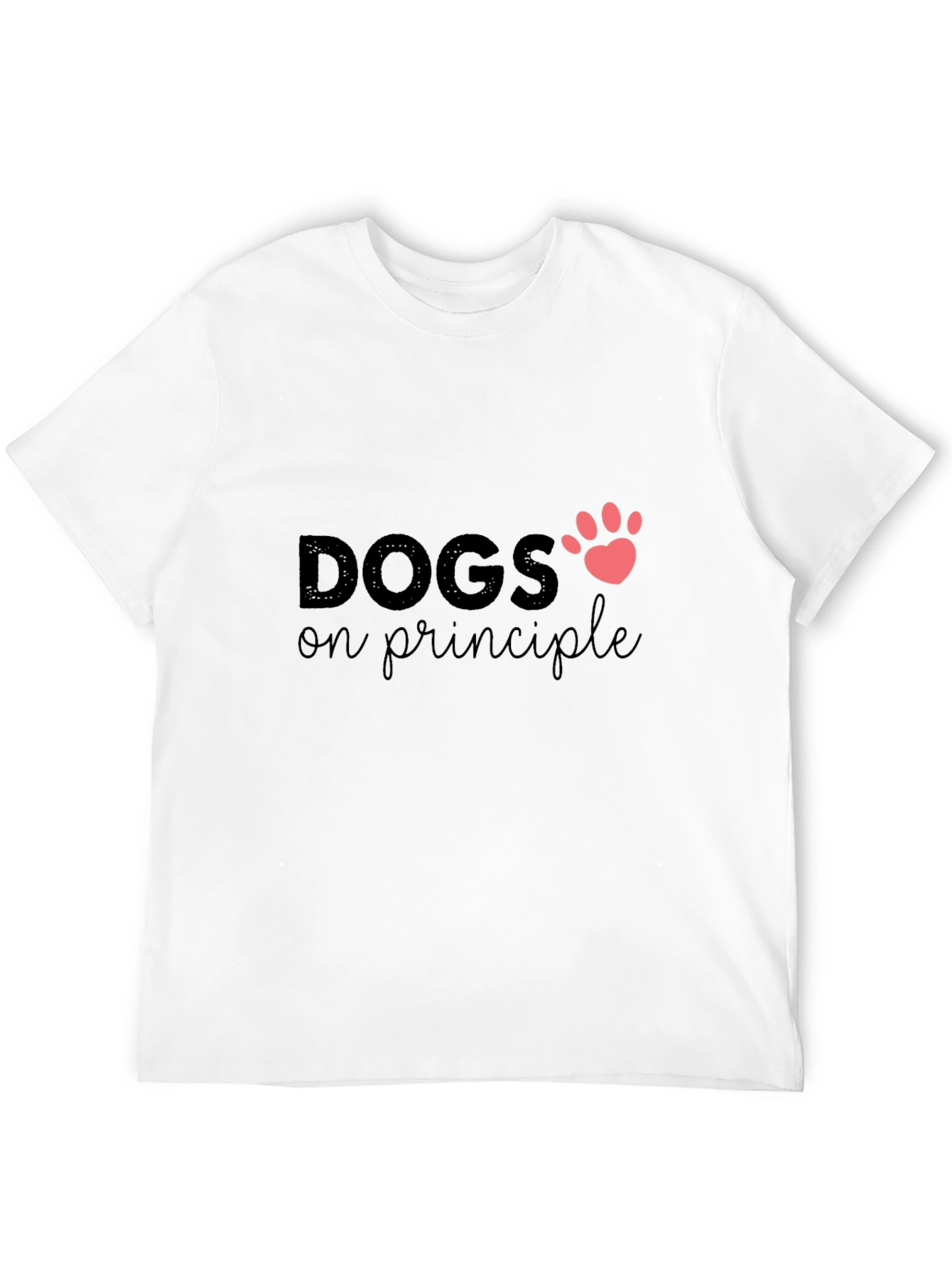 Dogs on Principle T-Shirt - Paw Print Design