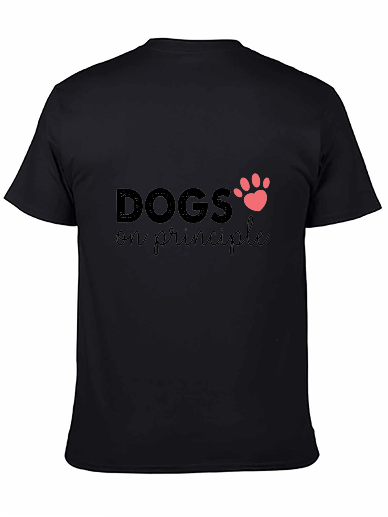 Dogs on Principle T-Shirt - Paw Print Design