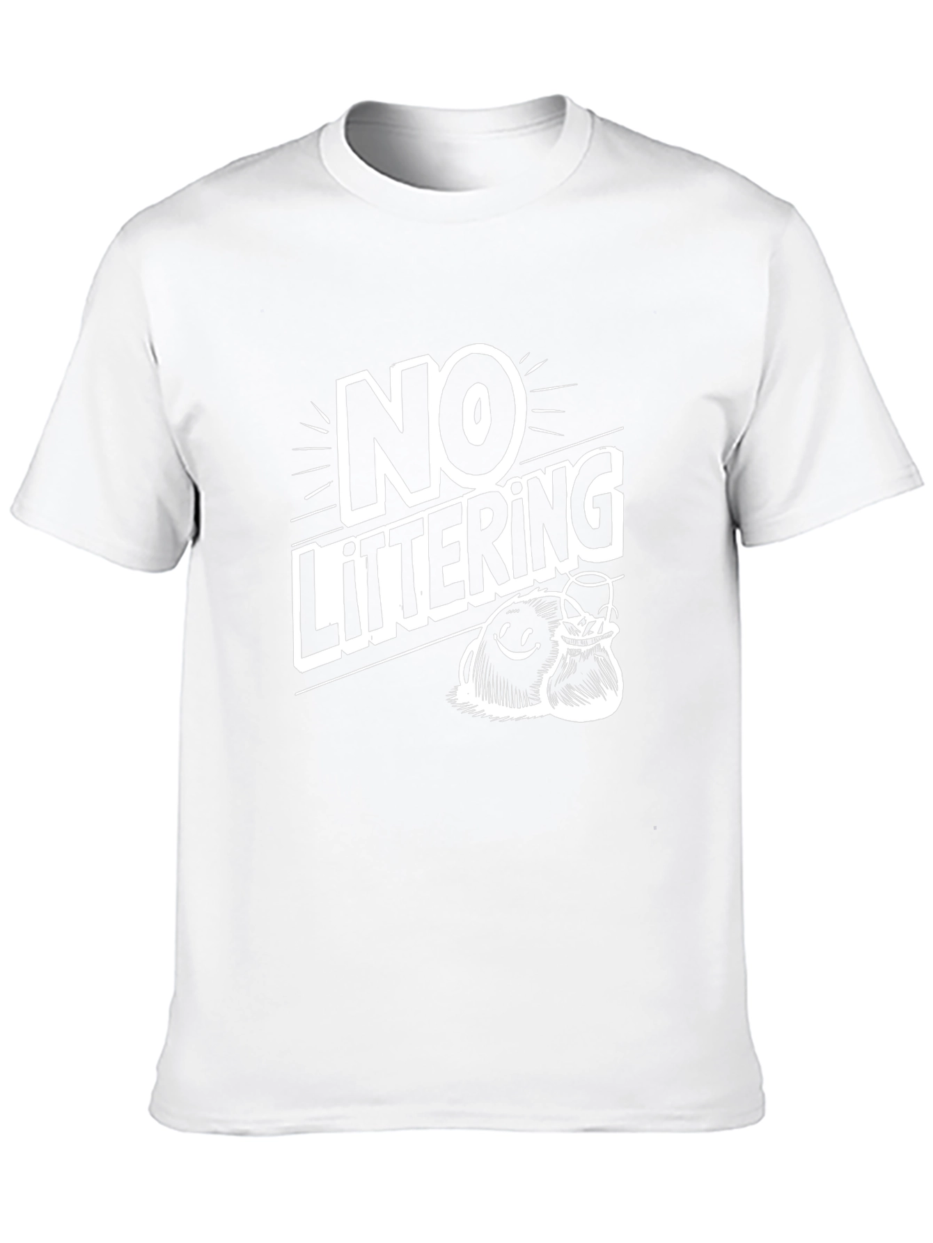 No Littering Graphic Tee - Eco-Friendly Awareness T-Shirt