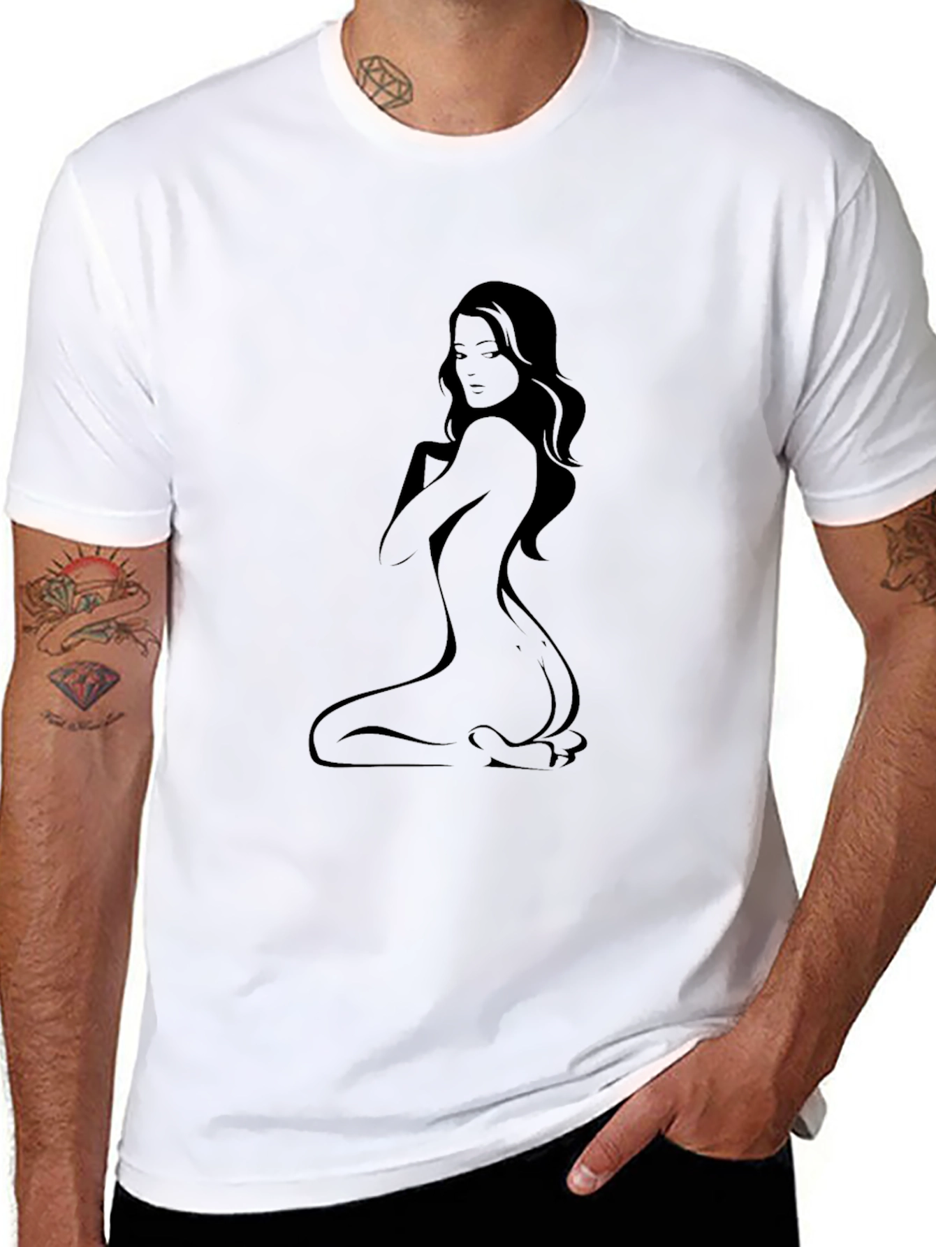 Silhouette Graphic Tee - Sleek & Stylish Black T-Shirt