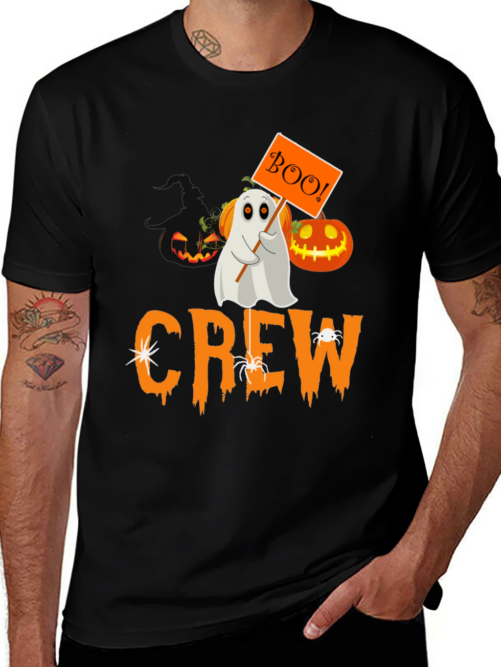 Halloween Crew Ghost Boo T-Shirt