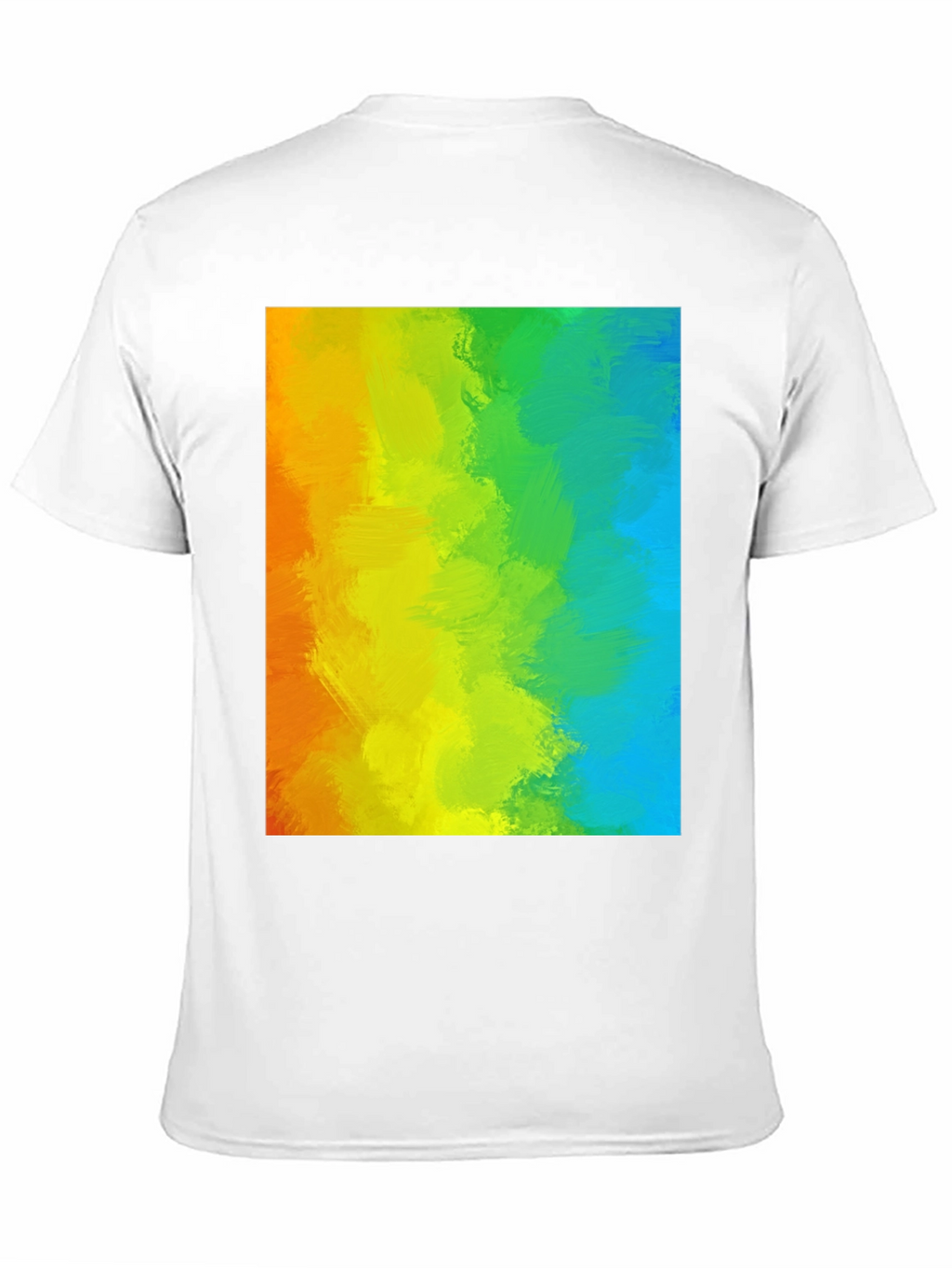 Rainbow Brushstroke Graphic Tee - Mens Black T-Shirt