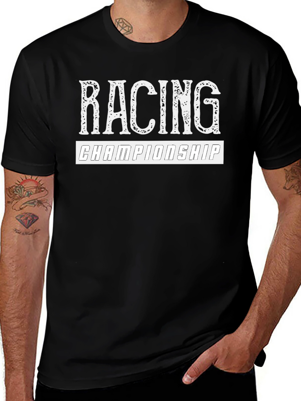 Racing Championship Graphic Tee - Black