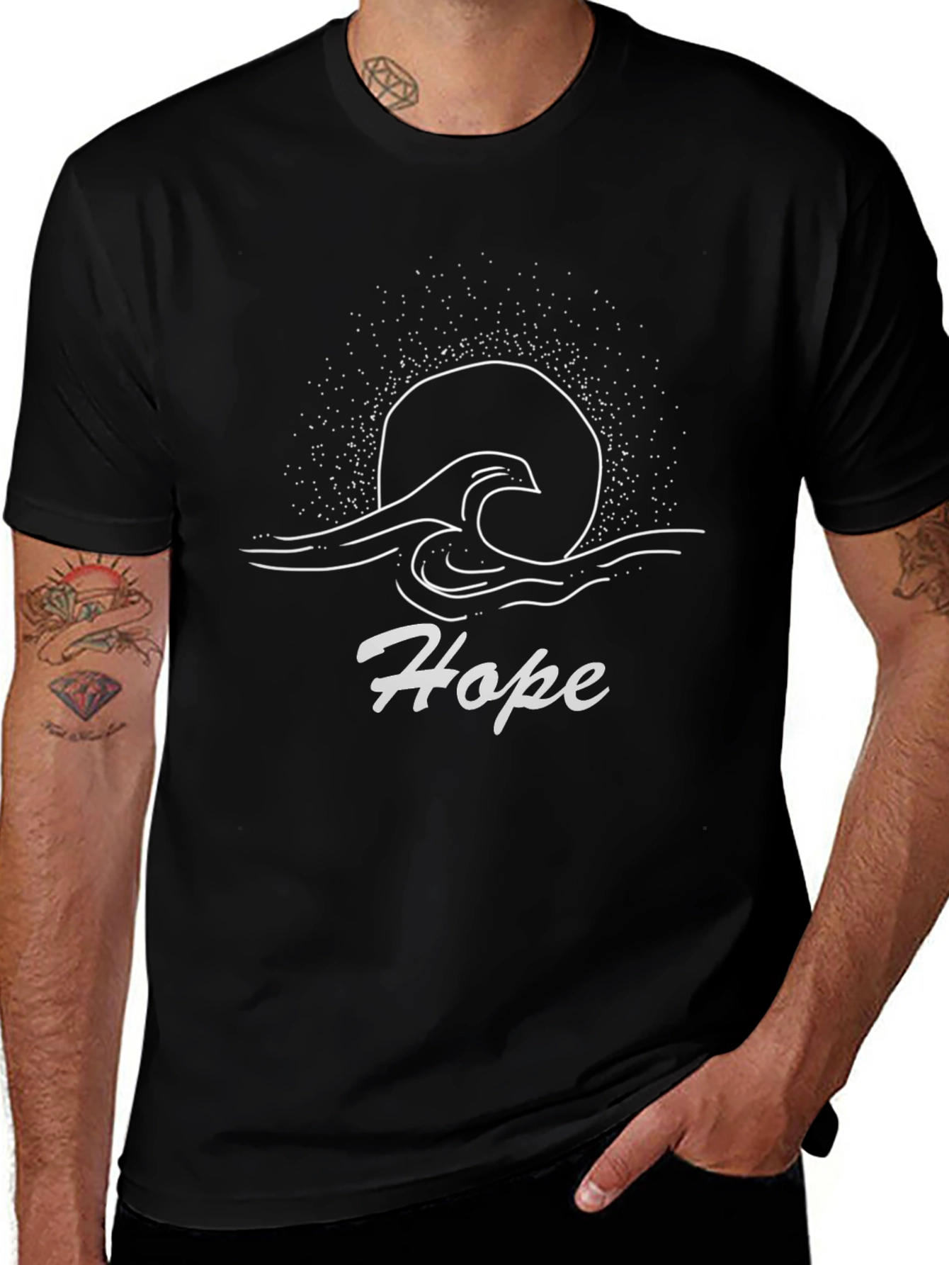 Hope Graphic Tee - Black Cotton T-Shirt