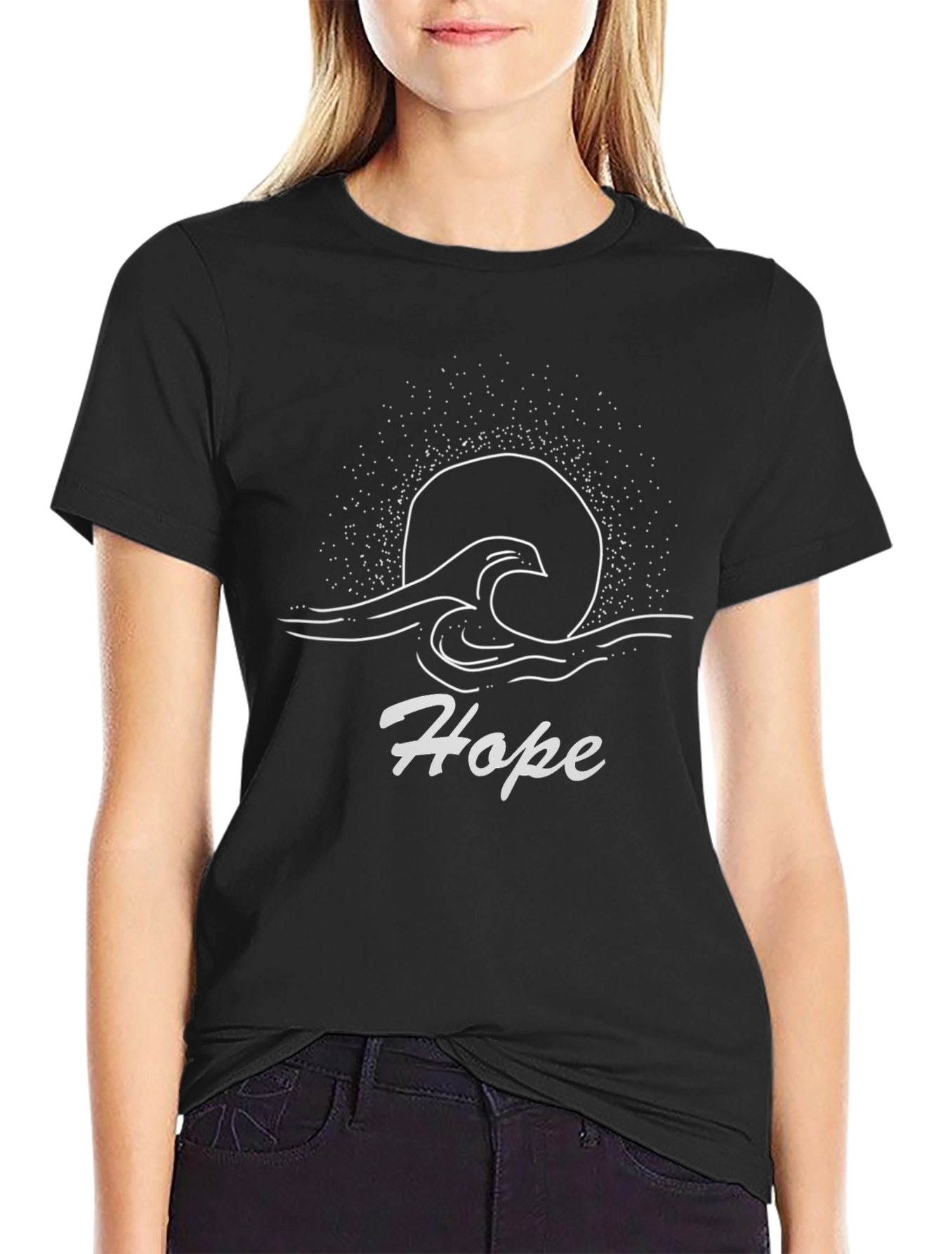 Hope Graphic Tee - Black Cotton T-Shirt