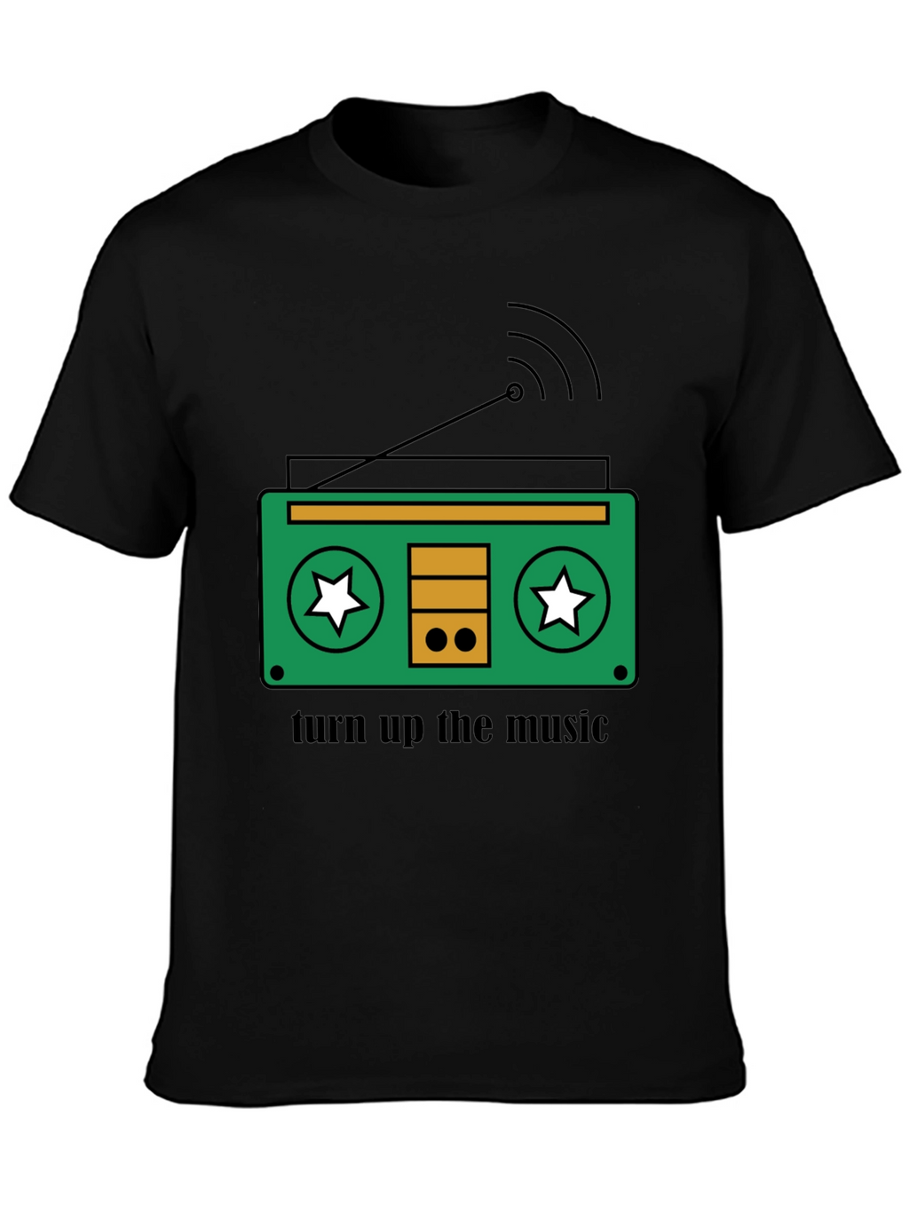 Retro Radio T-Shirt - Turn Up The Music!