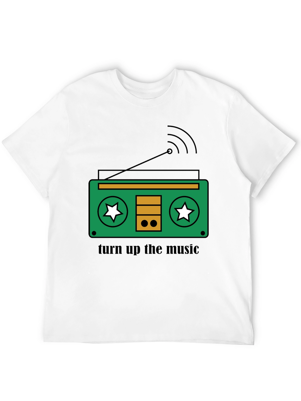 Retro Radio T-Shirt - Turn Up The Music!