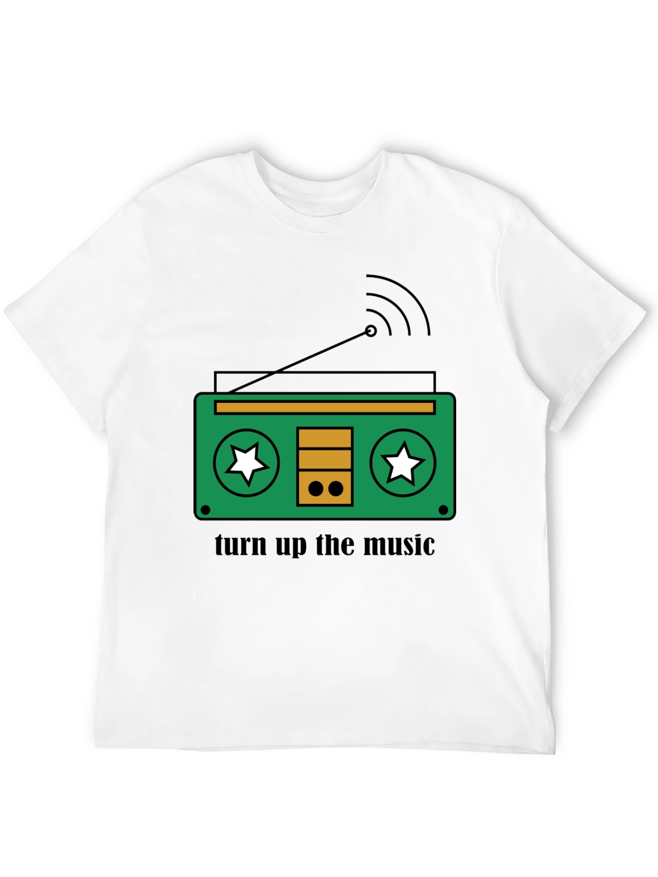 Retro Radio T-Shirt - Turn Up The Music!