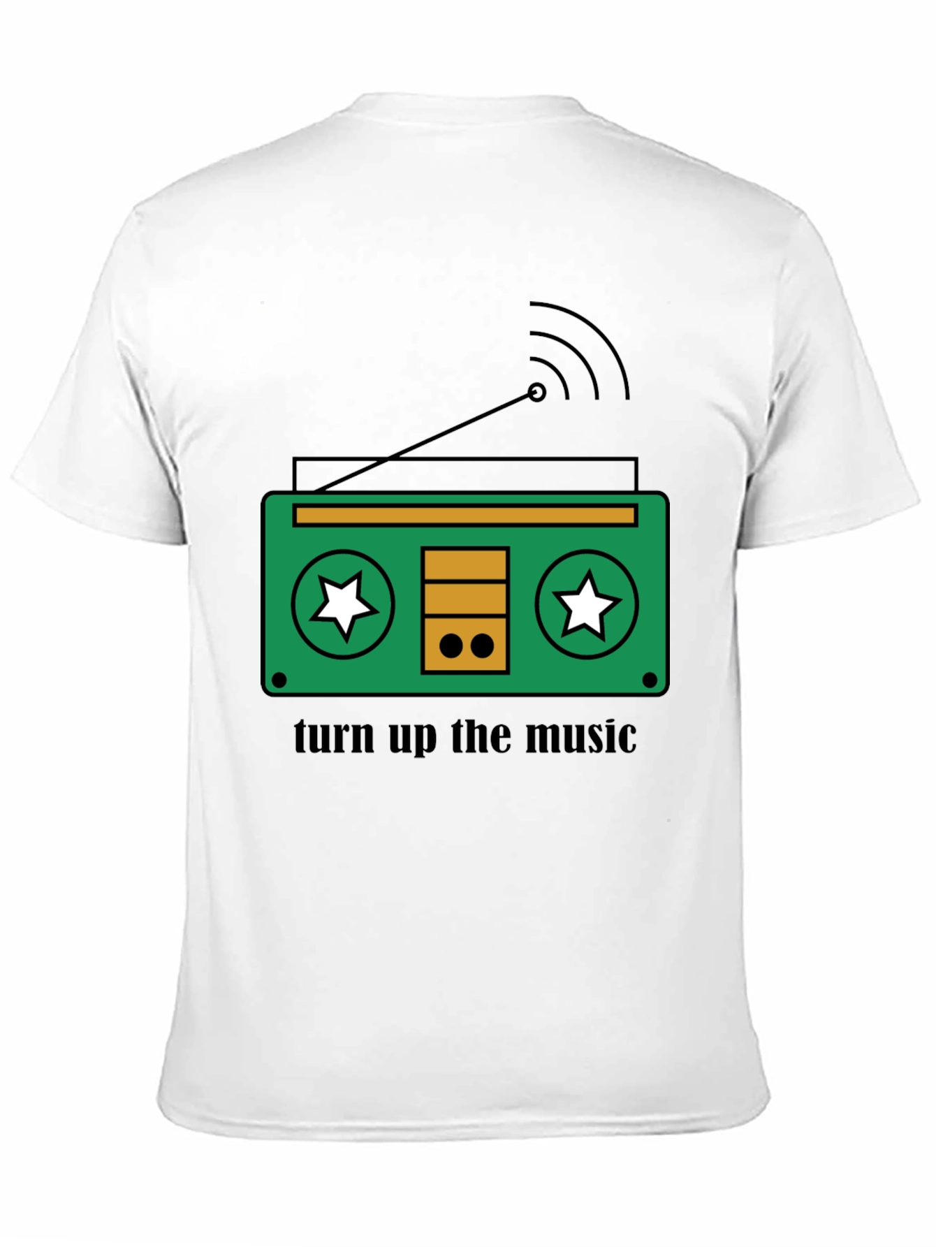 Retro Radio T-Shirt - Turn Up The Music!