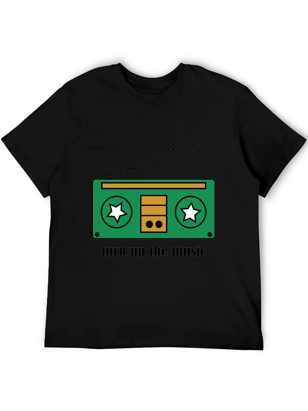Retro Radio T-Shirt - Turn Up The Music!