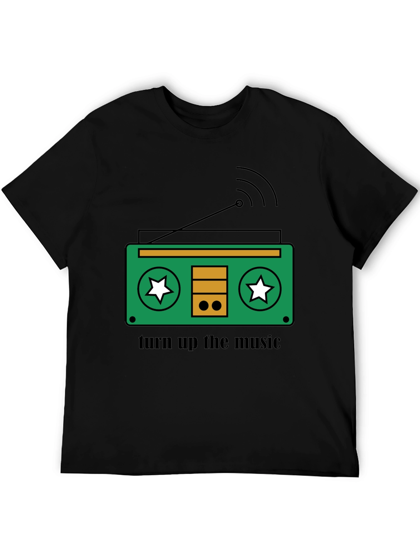 Retro Radio T-Shirt - Turn Up The Music!