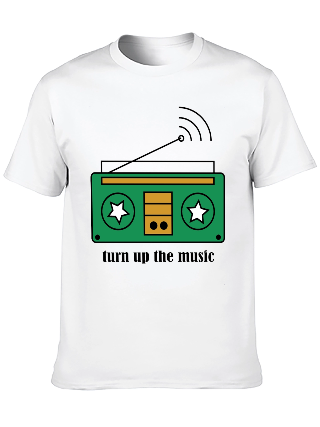 Retro Radio T-Shirt - Turn Up The Music!