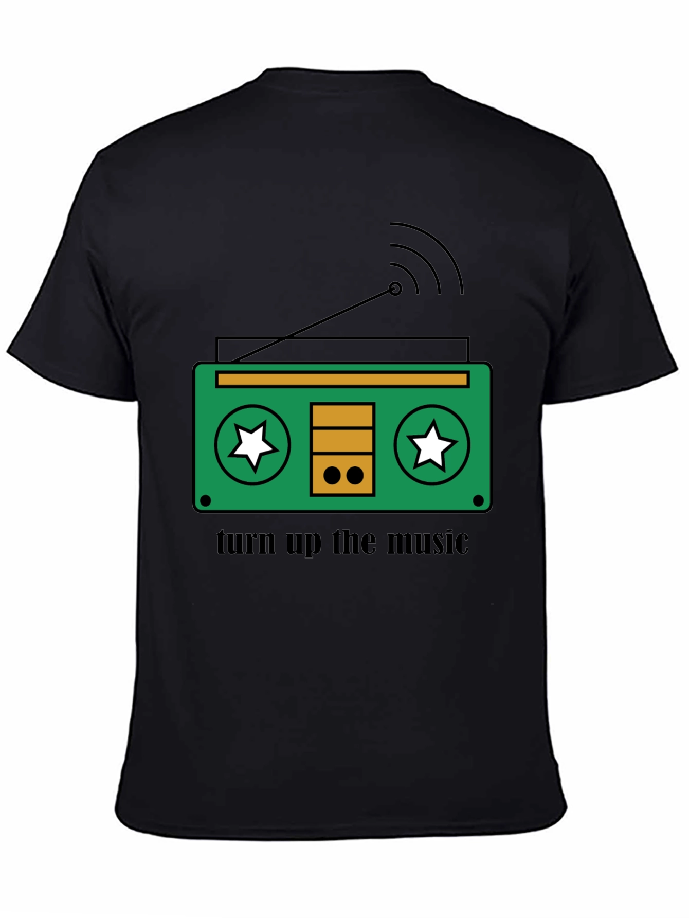 Retro Radio T-Shirt - Turn Up The Music!
