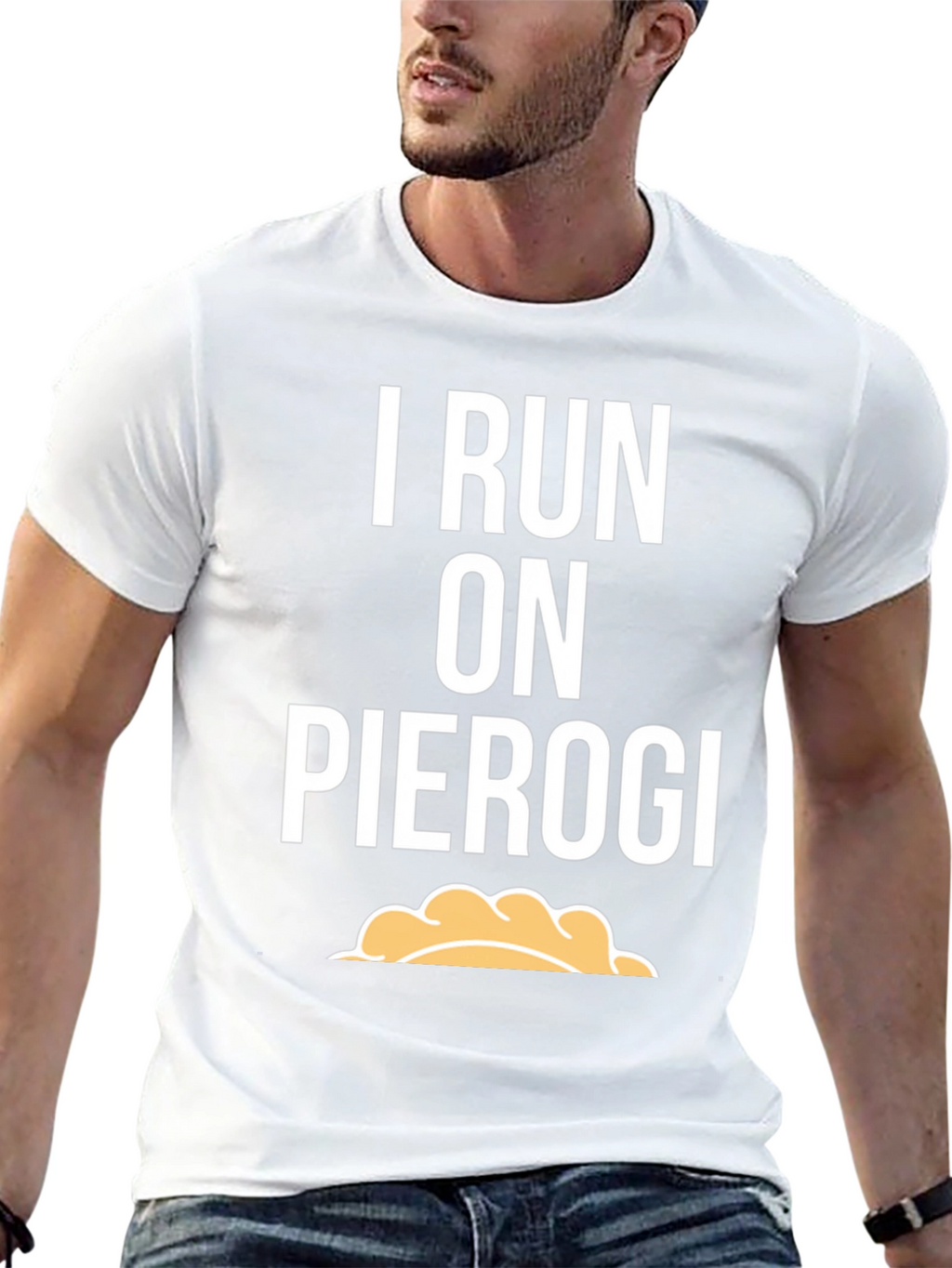 I Run On Pierogi T-Shirt - Funny Foodie Tee