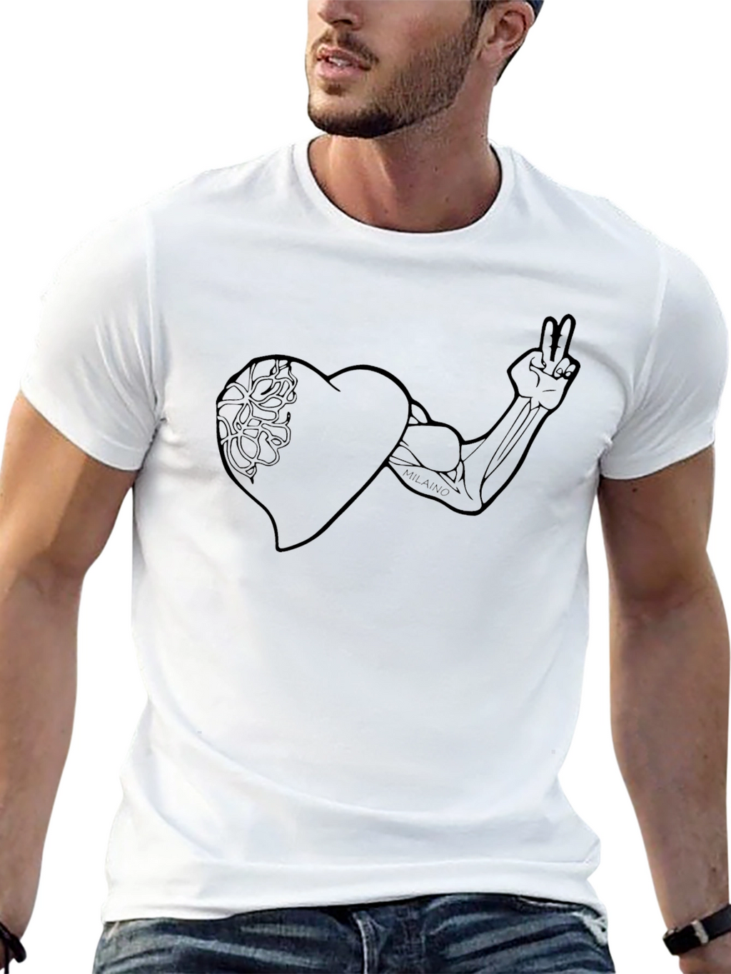 Heart Peace Muscle T-Shirt