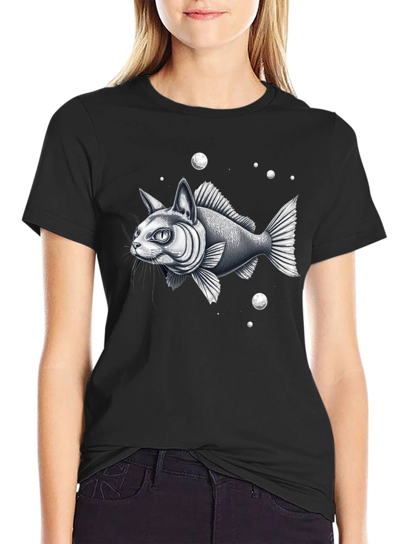 Catfish Graphic Tee - Unique Animal Hybrid Design