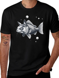 Catfish Graphic Tee - Unique Animal Hybrid Design