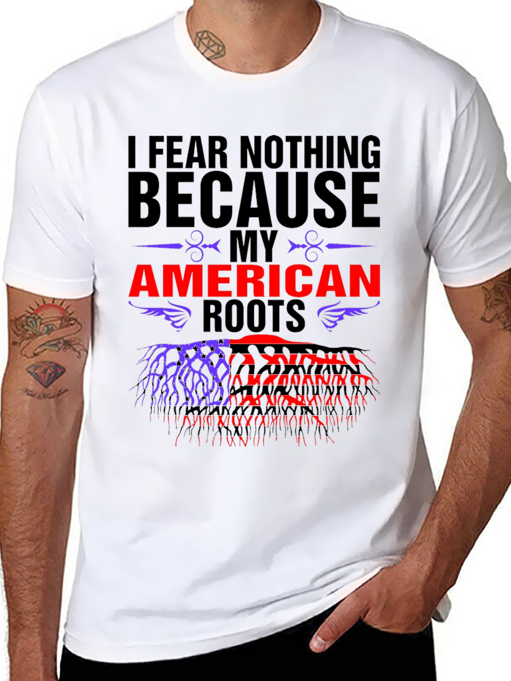 American Roots Graphic Tee - Patriotic Barber Pride